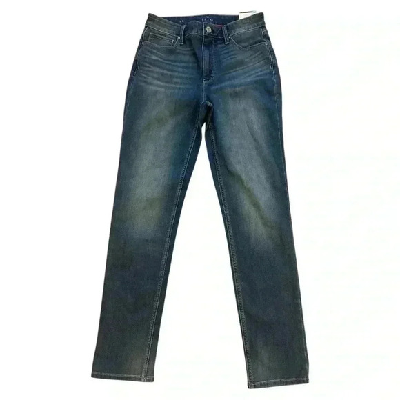 White House Black Market High Rise Sculpt Slim Jeans Medium Wash Size 4 NWT - Picture 2 of 7